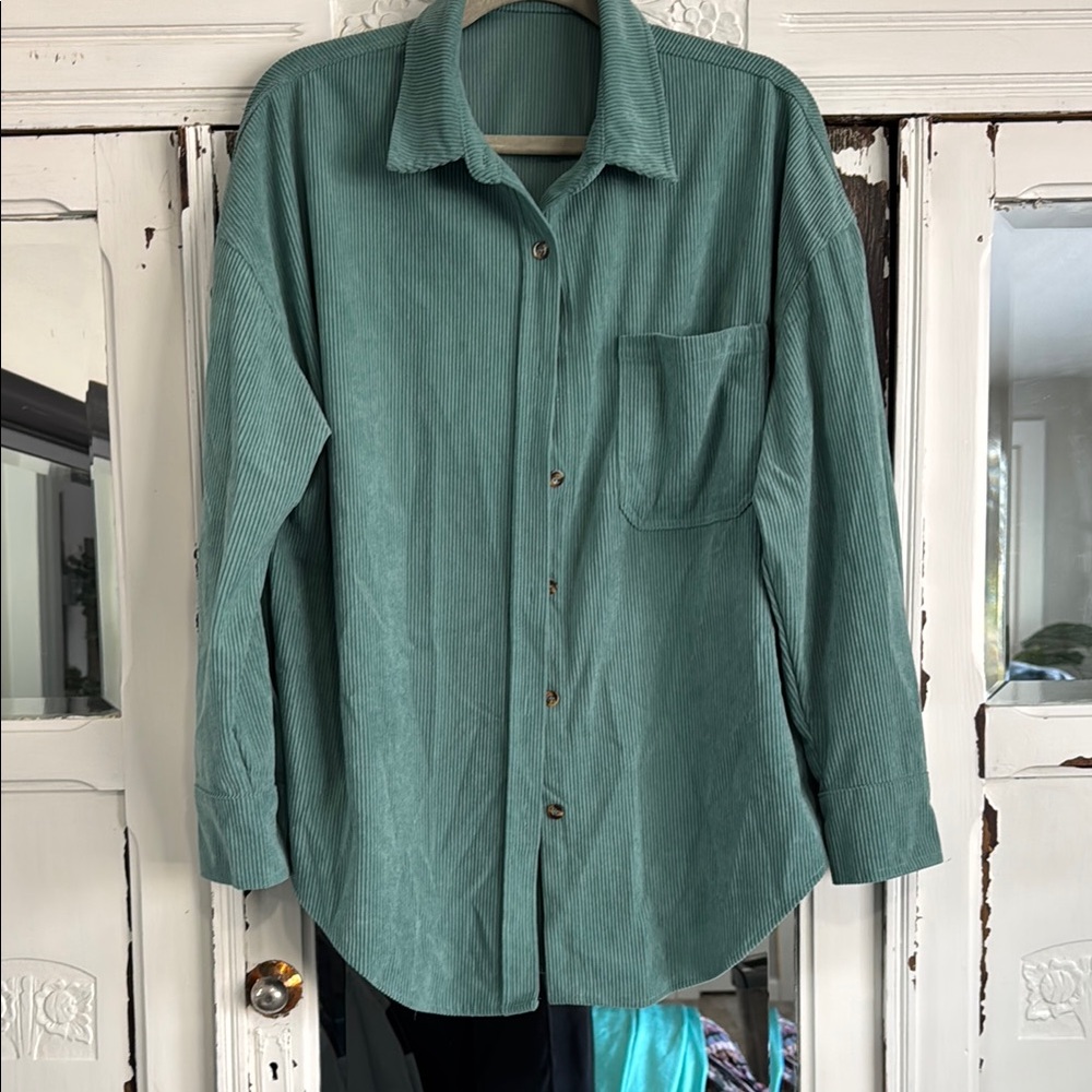 Teal Button Down Shirt